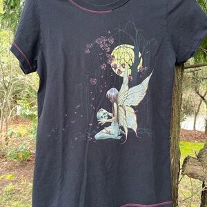 Fairies by Trick Rare Vintage Hot Topic Deadstock Y2K 90s Goth Black T-Shirt
